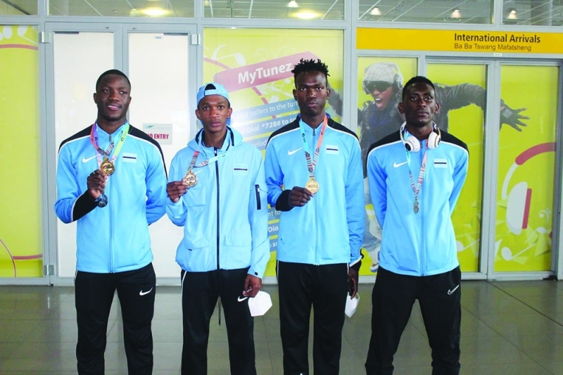 Victorious: The Under-20 athletics team that competed at the World Championships in Kenya PIC: BNOC