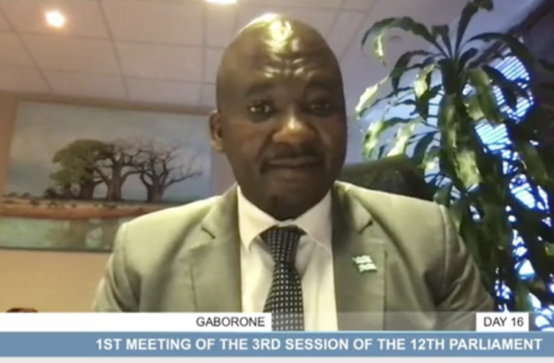Assistant Health Minister, Sethomo Lelatisitswe in Parliament today