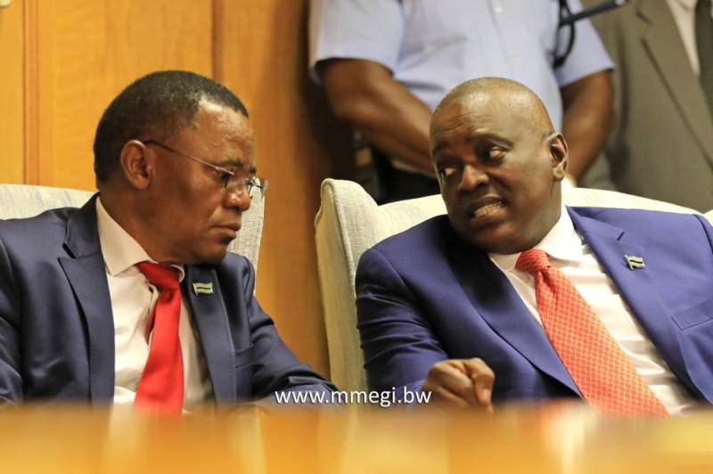 President Masisi with VP Tsogwane PIC: THALEFANG CHARLES