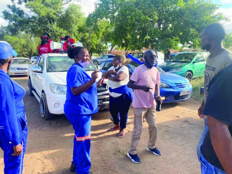 BDP members disrupting a UDC rally PIC: TSAONE BASIMANEBOTHE