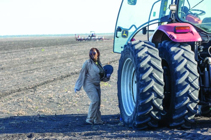 Walking tall: Molelekeng rotates the types of crops she plants each year PIC. THALEFANG CHARLES