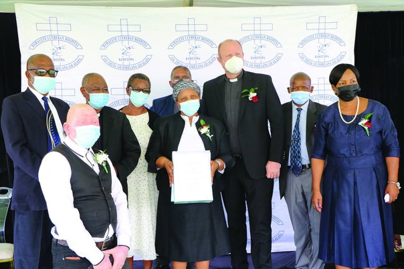Official handing over of Bamalete Lutheran Hospital PIC: PHATSIMO KAPENG