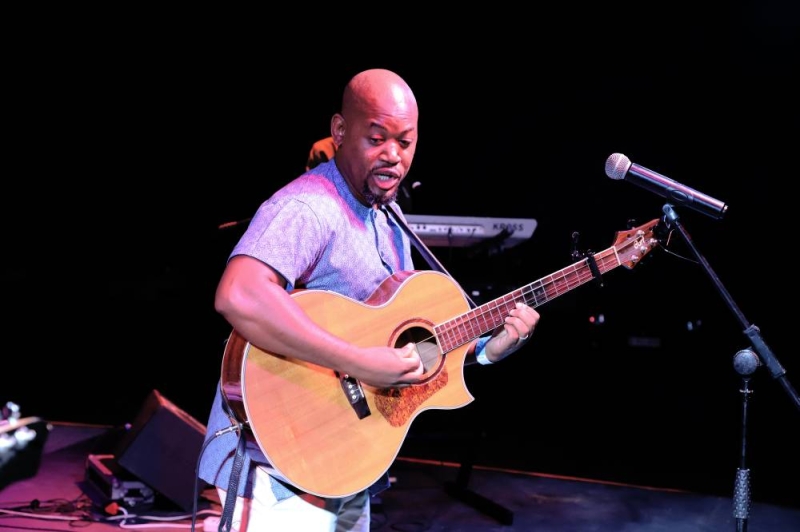 Local folk jazz outfit, Sereetsi & The Natives warmed up the stage despite a disappointment over the non-appearance of Zahara PIC: KENNEDY RAMOKONE