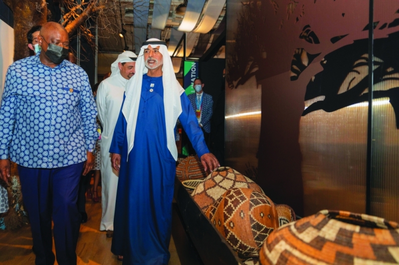 Meeting the world: Masisi with Dubai leaders earlier this week PIC: BITC FACEBOOK