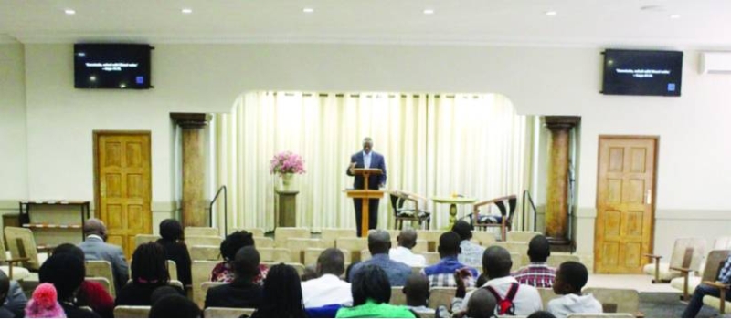 Witnesses attending meetings at a local Kingdom Hall before Covid-19