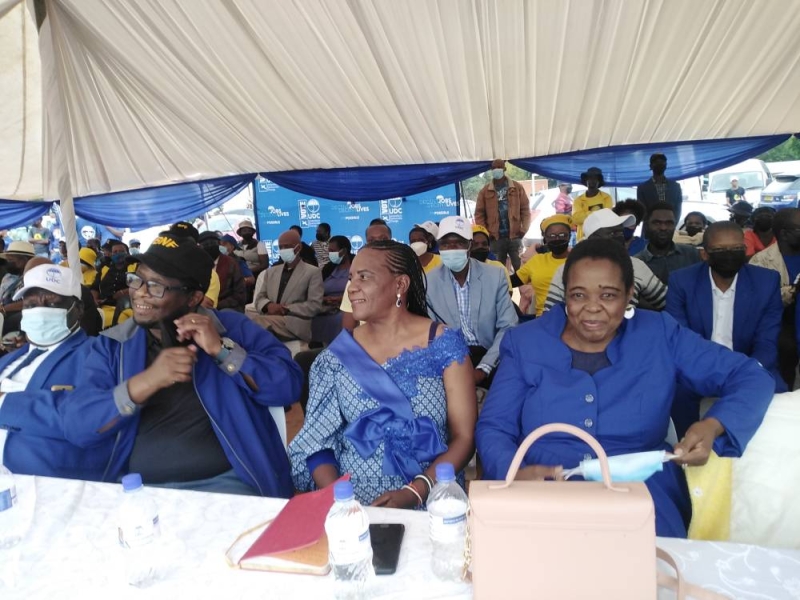 UDC aspirant candidate for Bophirima ward, Manki Sekete (middle) was launched yesterday