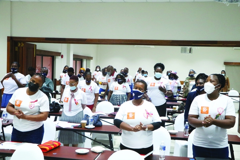 Manual workers union members PIC: PHATSIMO KAPENG