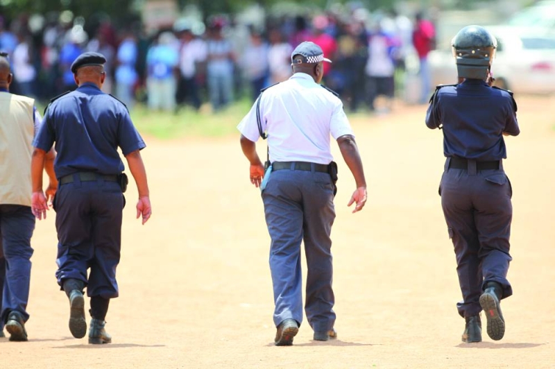 Police officers on patrol