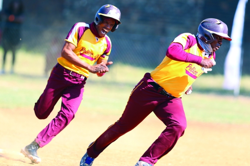 Runaway success: Police IX men’s team won the top eight contest PIC: KENNEDY RAMOKONE