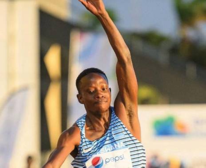 Giant leap: Tshireletso goes airborne