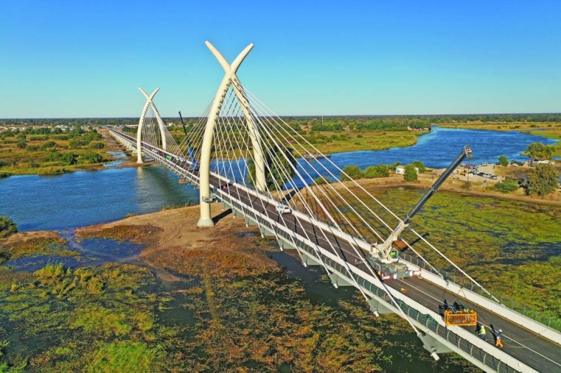 Okavango Bridg: Construction works have been completed and now the people are waiting for government to let them use the bridge PIC: BASHI KIKIA