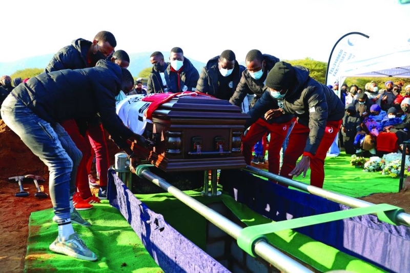 Rapulana at his final resting place PIC: KENNEDY RAMOKONE