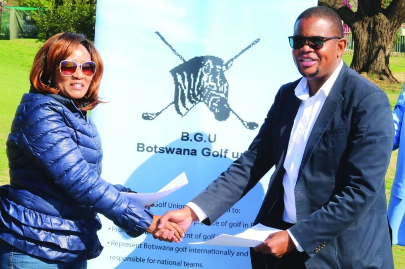 Wildlife foundation and Botswana Golf Union representatives during the signing of MoU PIC: PHATSIMO KAPENG