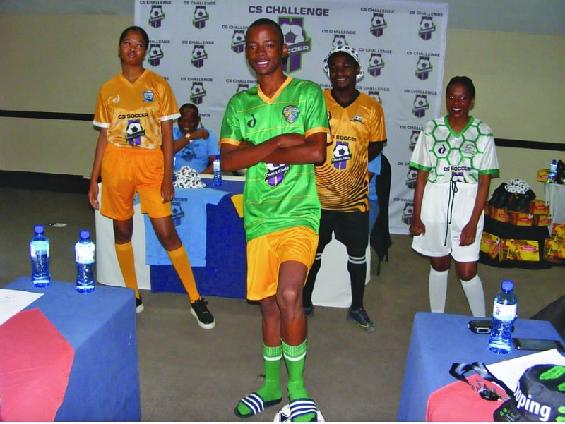 Ready to ball: Models displaying kits that will be worn during the tournament