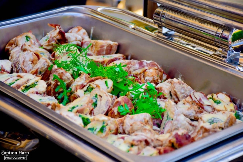 Mgadla uses color and artistic food presentation for her catering.