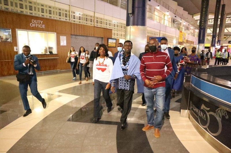 Arrival of Prophet Mbua and Prophetess Lydienne in Botswana