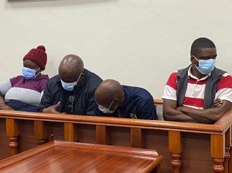 Kopong murder accused, (Lto R) Kebalemoge Ntsebe,Outlwile Aston,Leufty Kosie and Oageng Letsholo PIC: PINNE BOTHOKO