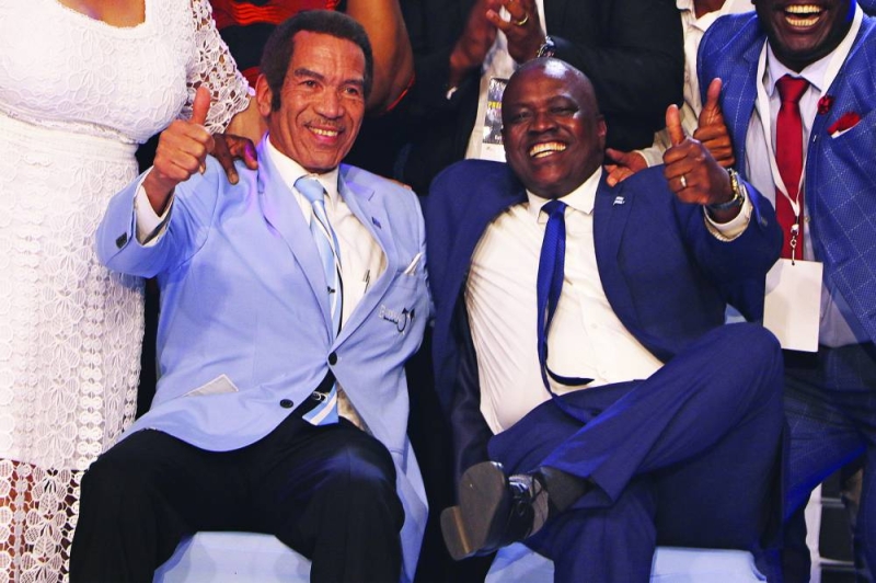 Khama and Masisi.PIC.KENNEDY RAMOKONE