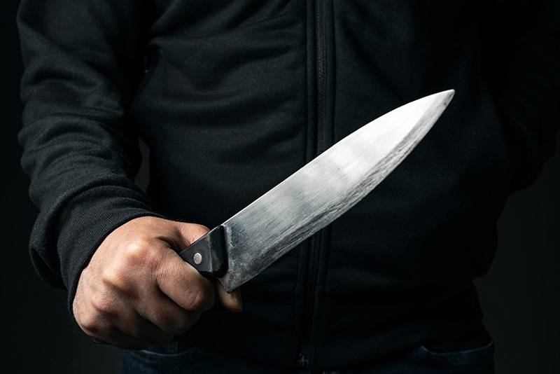Man and knife