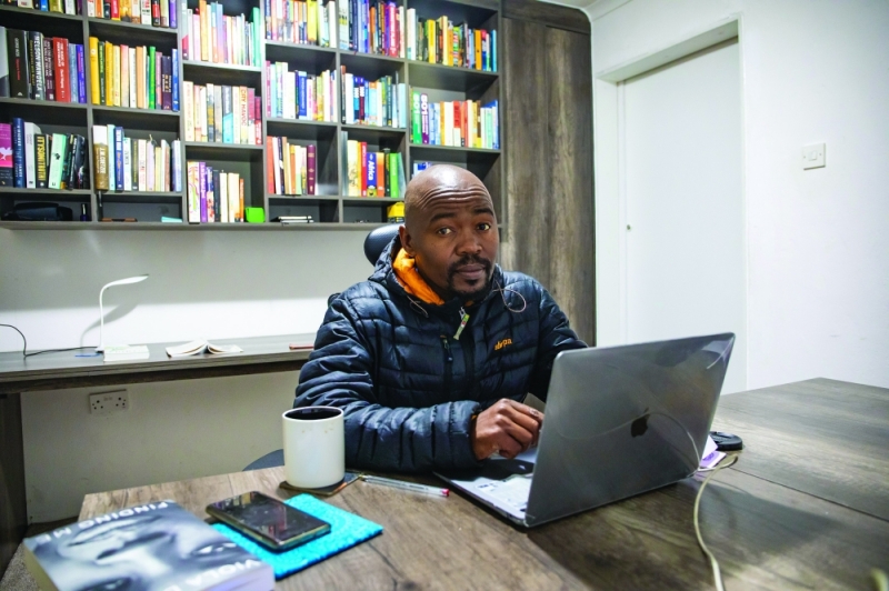 On duty: The author during his days at Mmegi