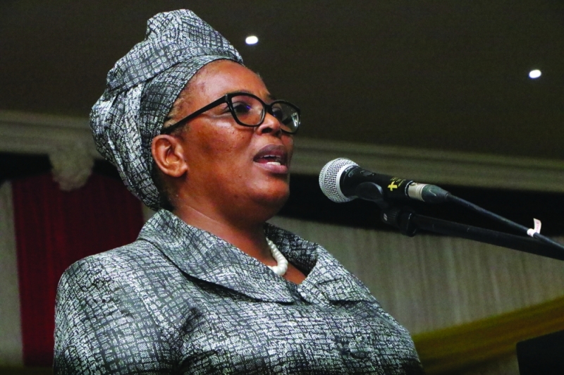 BOPEU president Mogwera addressing delegates in Palapye PIC: PHATSIMO KAPENG
