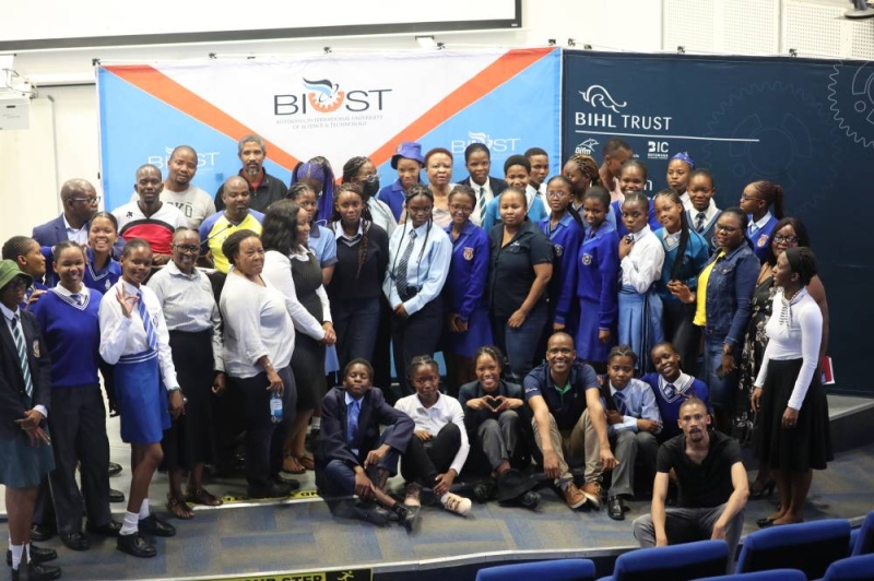 BIHL Trust Chairman, Ms. Ngwatshi Enyatseng with the GEMS