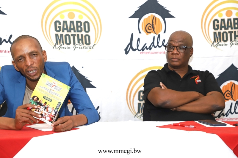 Mabitso and Dlamini during Gaabomotho press briefingPIC: KENNEDY RAMOKONE
