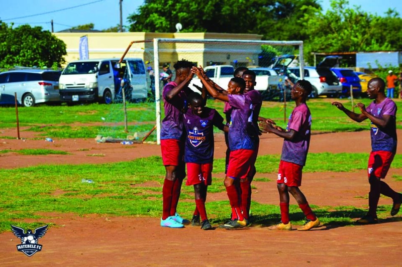 Happy days: Matebele players celebrate.PIC.MATEBELE