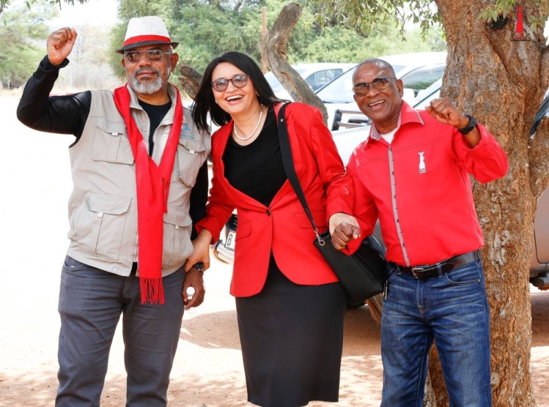 Lesaso with fellow democrats