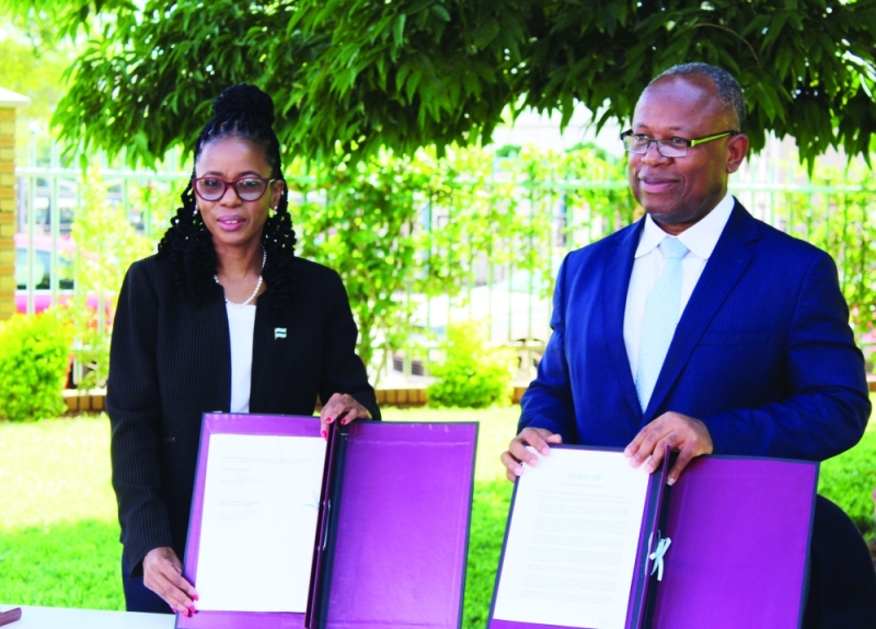Balancing the books: Finance Minister, Peggy Serame, during the signing of the Africa50 equity purchase last month. The minister is due to present the budget speech on February 6 outlining the health of government’s finances PIC: MBONGENI MGUNI