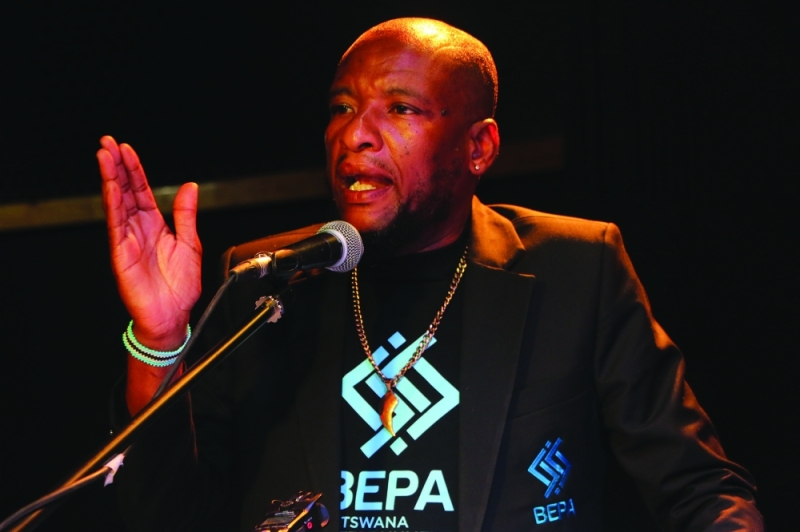 Seagile speaking during a press briefing PIC: PHATSIMO KAPENG