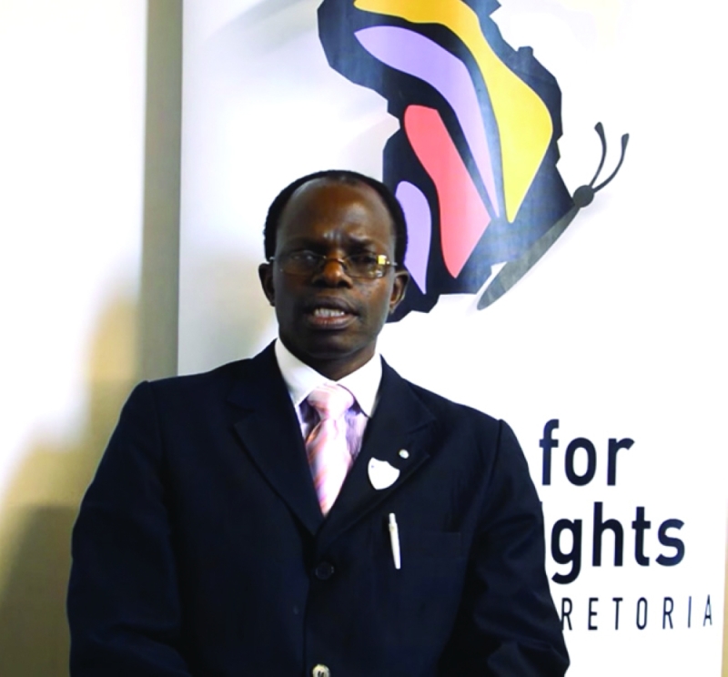 Departed: Maseko was gunned down in his home last Saturday, while watching TV with his wife and child. The assailants reportedly shot him through his window before fleeing PIC: ISHR.CH.COM