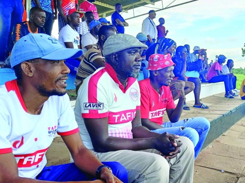 Contrasting moods: TAFIC fans are happy with what they see on the pitch but not off it PIC: TAFIC FACEBOOK