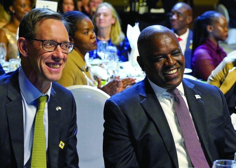 Long term partners: Masisi and former De Beers CEO, Cleaver, have described the mining partnership as a ‘marriage’ PIC: DIAMOND DO GOOD