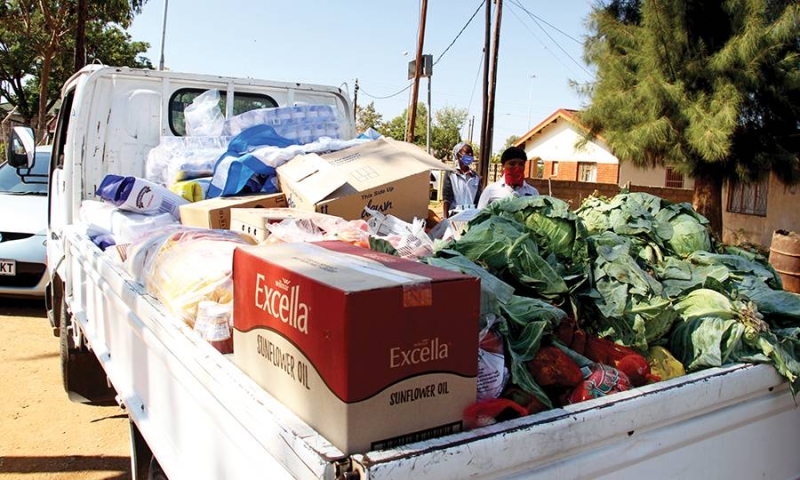 The food basket programme was meant for those who did not have regular income PIC: KEOAGILE BONANG