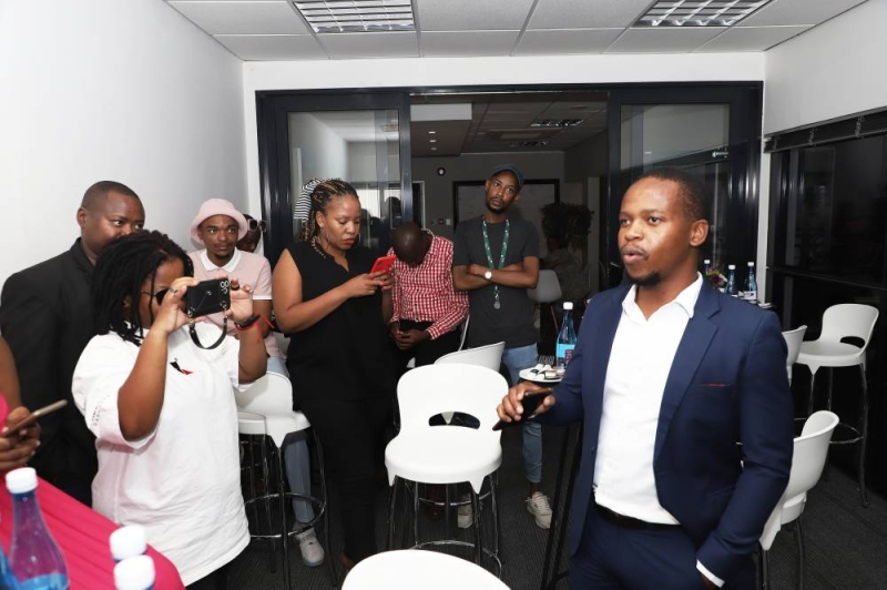 Gabz FM staff during fresh look line up launch.PIC.KENNEDY RAMOKONE