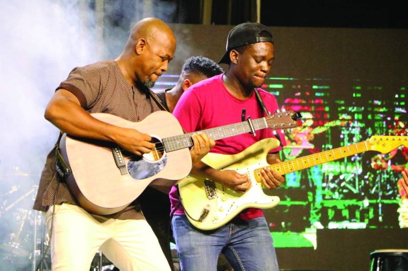 Local Jazz band, Sereetsi and the natives dished out an hour-long powerful performance PIC: PHATSIMO KAPENG