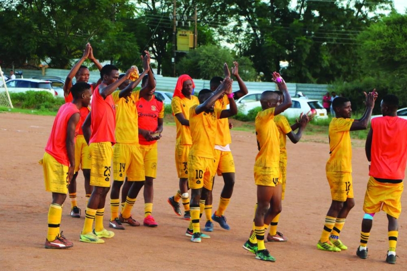 Notwane players after their goalless draw against CRACKiT City Polar PIC: PHATSIMO KAPENG