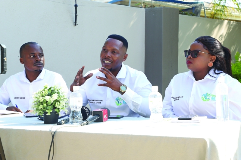 Bokopano health expedition press briefing (L-R) Daniel Moeng, Elvis Busang and Dintle James PIC: KENNEDY RAMOKONE