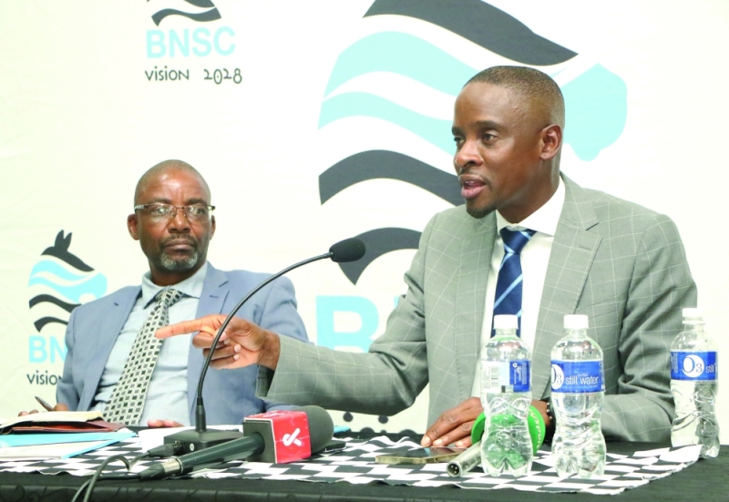 Making a point: Serufho addressing the media PIC: PHATSIMO KAPENG