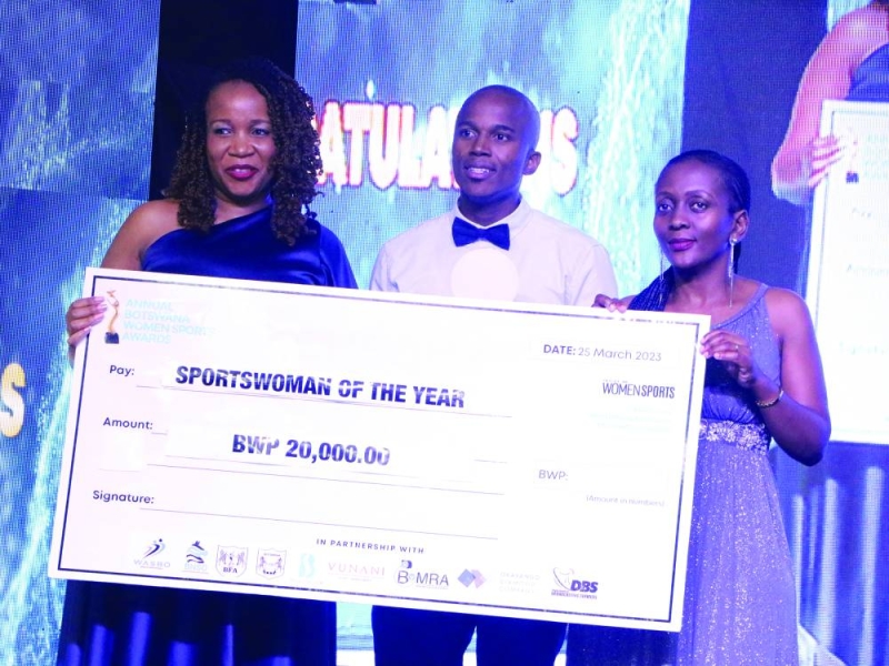 The Sportswoman of the year walked pocketed P20 000 PIC: PHATSIMO KAPENG