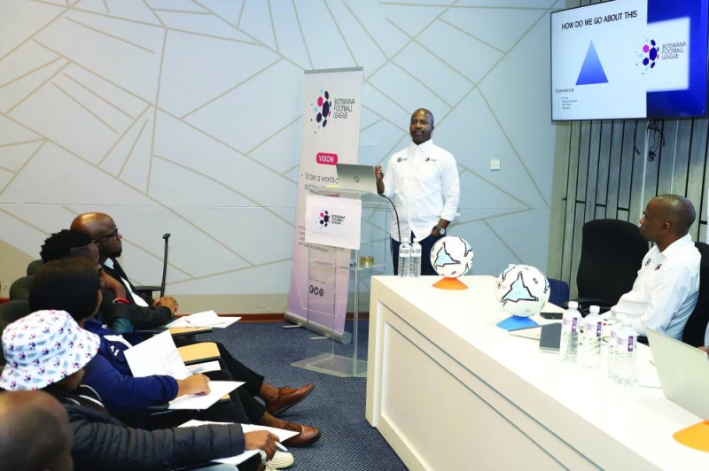 The Botswana Football League held engagement session with Premier League club representatives on Saturday PIC: KENNEDY RAMOKONE