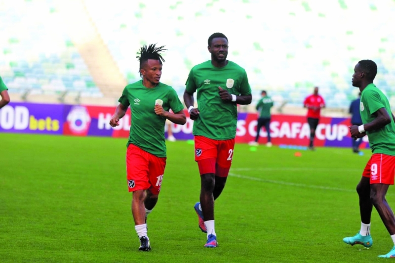 Brave Warriors: Marcel Papama and Kennedy Amutenya (right) PIC: NAMIBIA FOOTBALL ASSOCIATION