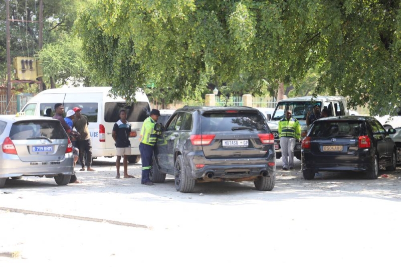 Motaso’s vehicle parked outside Maun Police Station