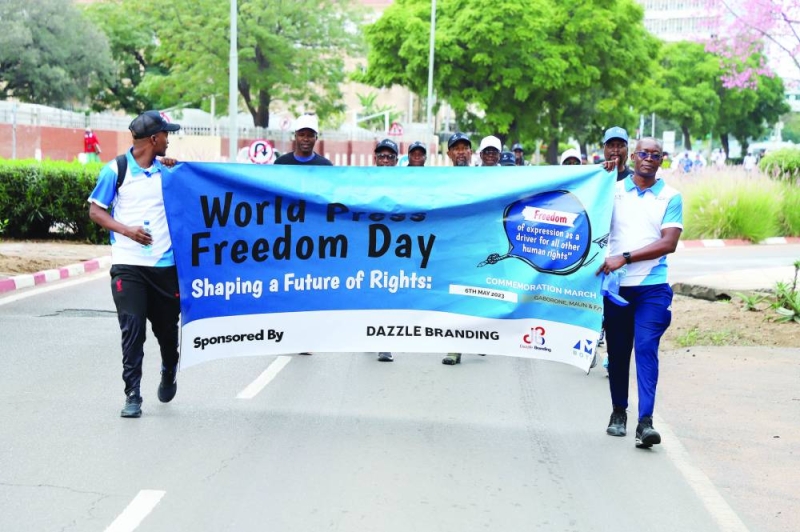 World Press Freedom Day walk PIC: MORERI SEJAKGOMO