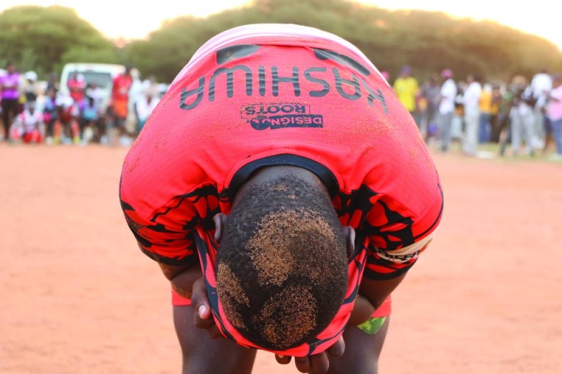 HEART BREAKING MOMENT: CRACKiT City Polar player could not hold his tears after the final whistle PIC: PHATSIMO KAPENG