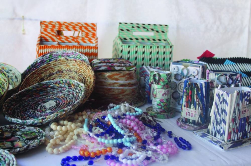 Jewellery  stationery table organisers made from papers and boxes PIC: LESEDI MKHUTSHWA