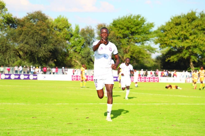 KING GOALS: Jwaneng Galaxy striker, Thabang Sesinyi finished the Botswana Premier League as the joint top goalscorer PIC: PHATSIMO KAPENG