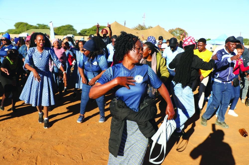 Badiragatsi choir celebrate after being announced as winners on Saturday PIC: PHATSIMO KAPENG