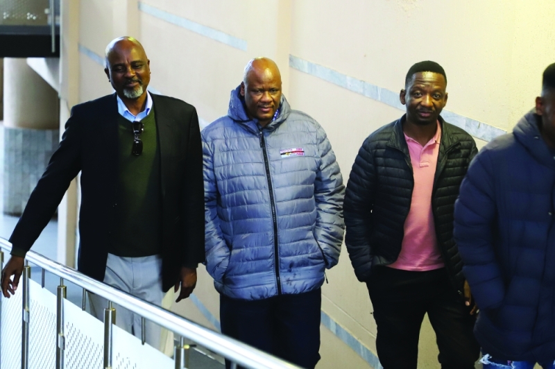 Reatile (middle) has the support of Serowe MPs PIC: KENNEDY RAMOKONE